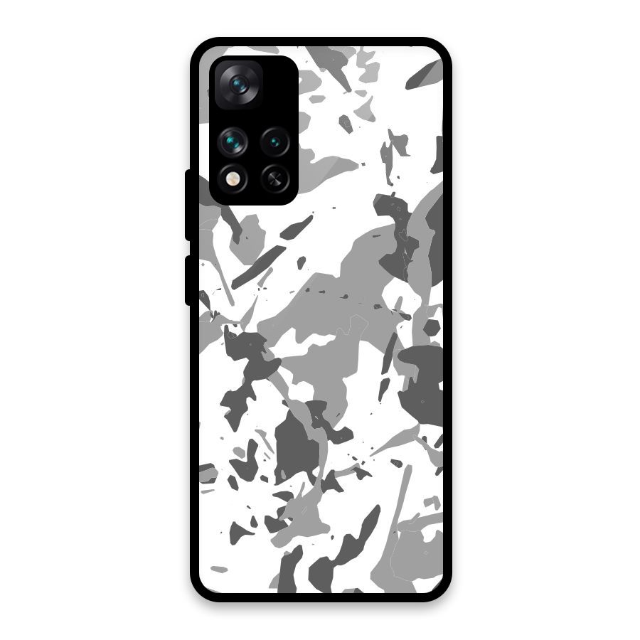 Grey Camouflage Army Glass Back Case for Xiaomi 11i HyperCharge 5G