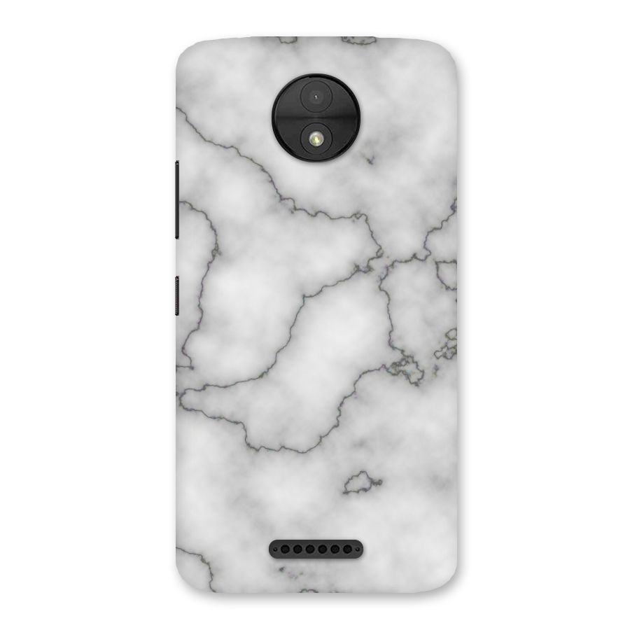 Grey Marble Back Case for Moto C