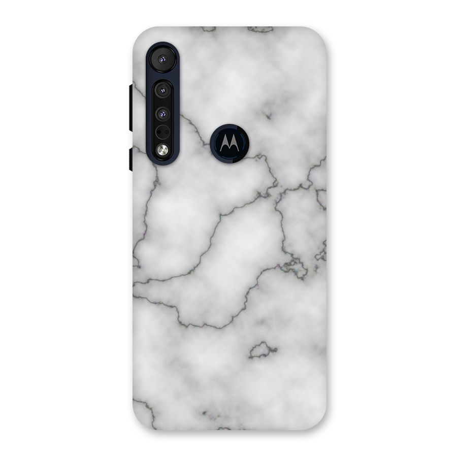 Grey Marble Back Case for Motorola One Macro