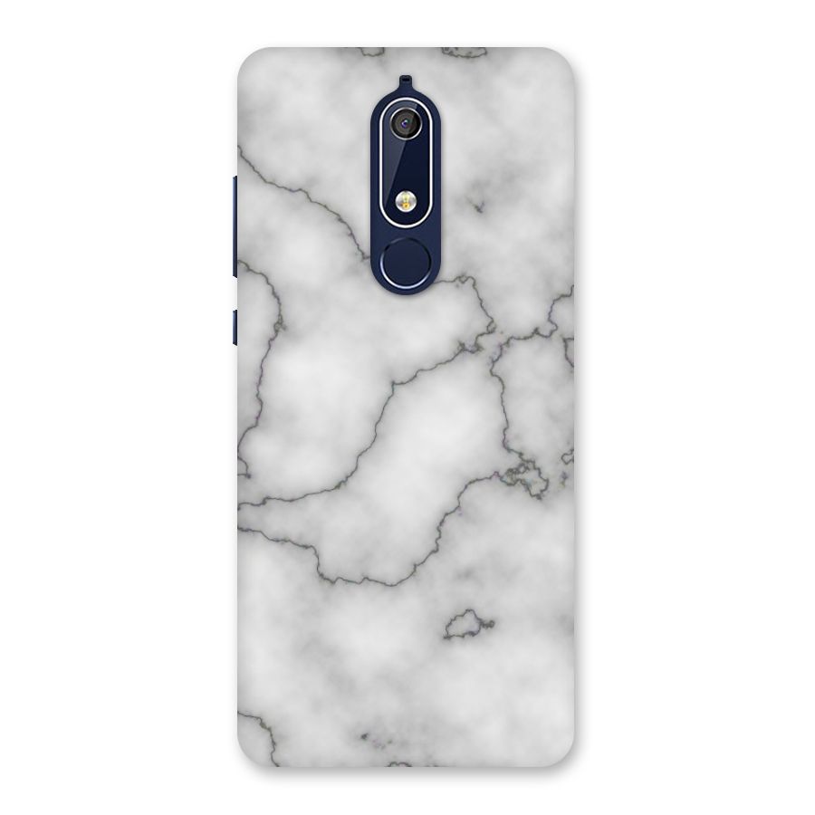 Grey Marble Back Case for Nokia 5.1