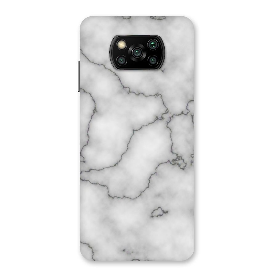 Grey Marble Back Case for Poco X3