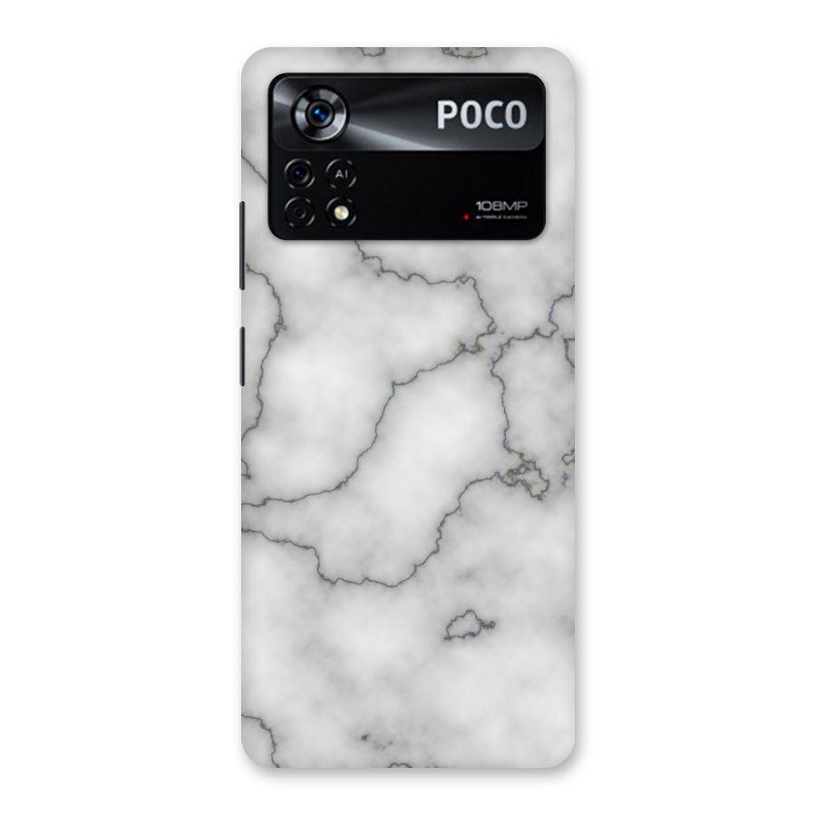 Grey Marble Back Case for Poco X4 Pro 5G