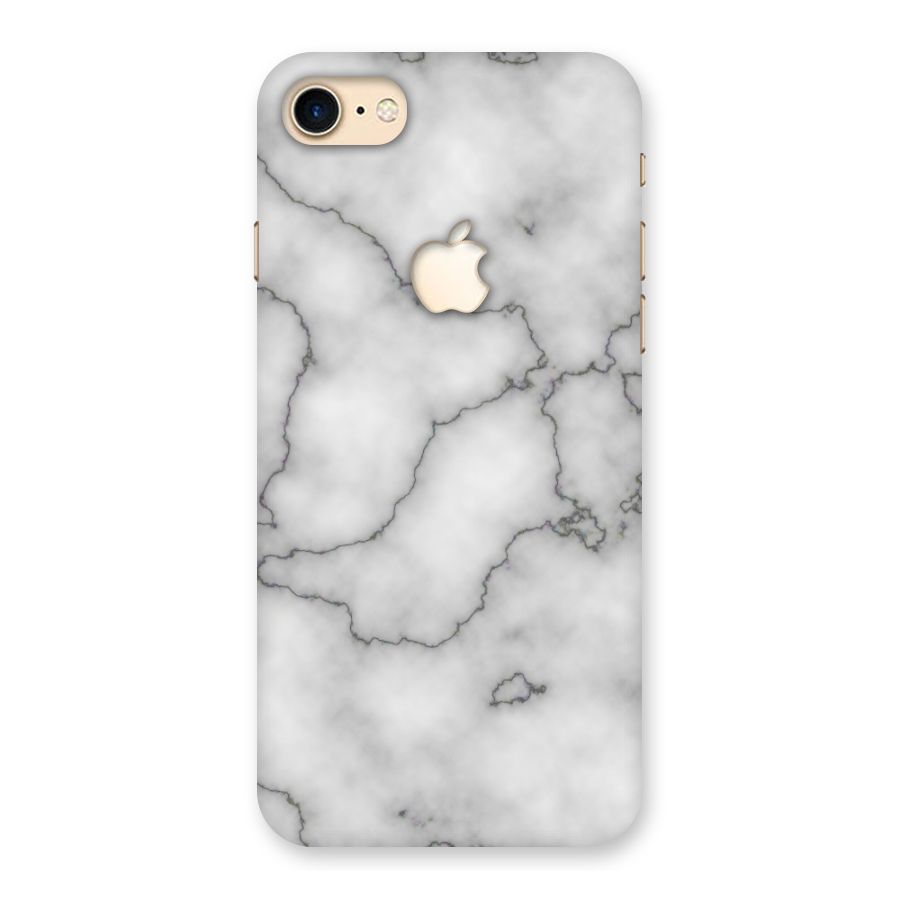 Grey Marble Back Case for iPhone 7 Apple Cut