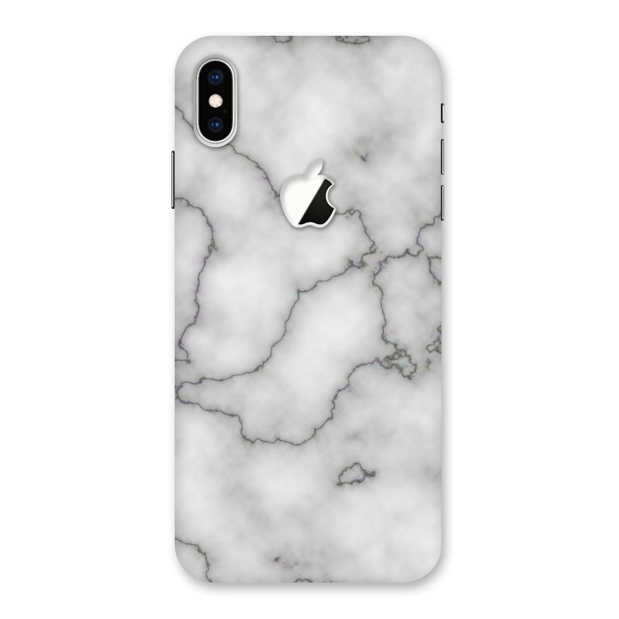 Grey Marble Back Case for iPhone XS Max Apple Cut