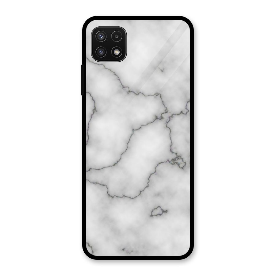 Grey Marble Glass Back Case for Galaxy A22 5G