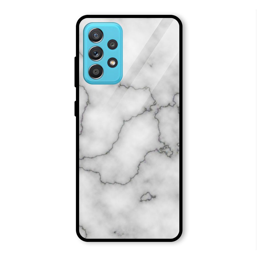 Grey Marble Glass Back Case for Galaxy A52