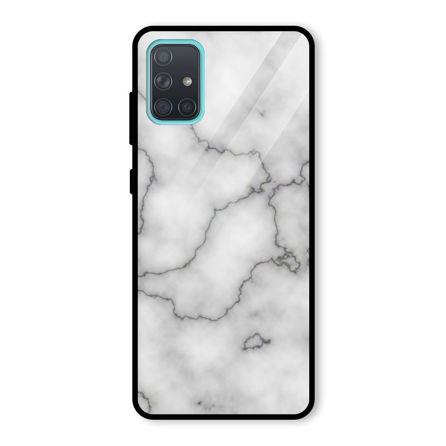 Grey Marble Glass Back Case for Galaxy A71