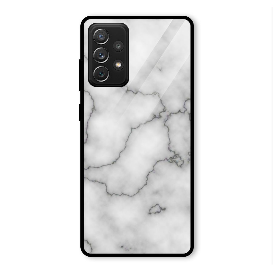 Grey Marble Glass Back Case for Galaxy A72