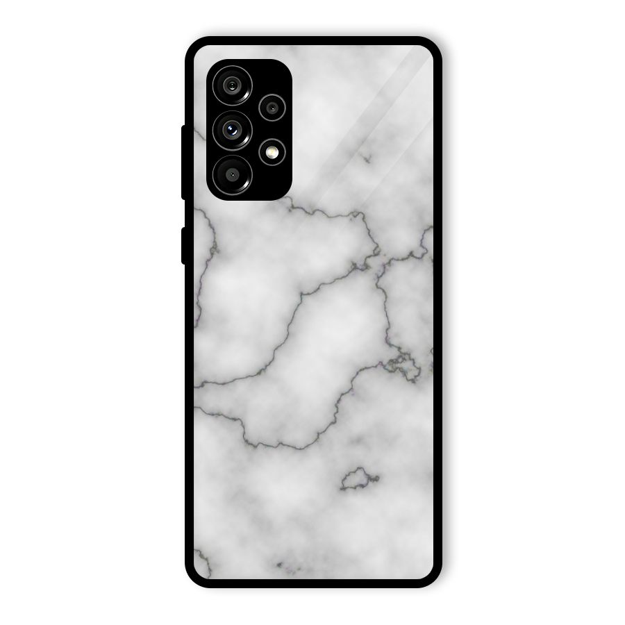 Grey Marble Glass Back Case for Galaxy A73 5G