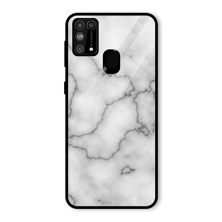 Grey Marble Glass Back Case for Galaxy F41