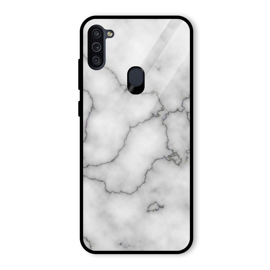 Grey Marble Glass Back Case for Galaxy M11
