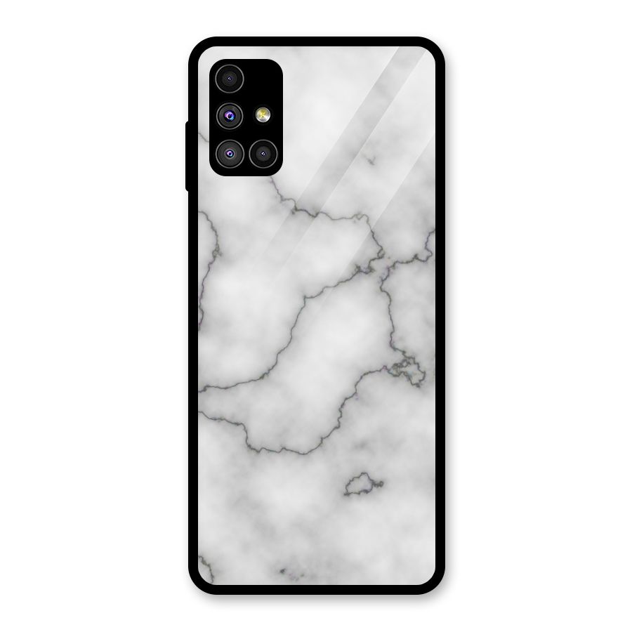 Grey Marble Glass Back Case for Galaxy M51