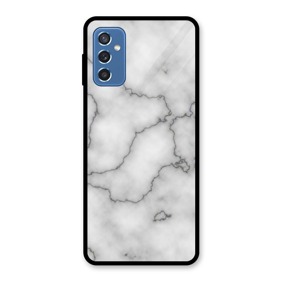 Grey Marble Glass Back Case for Galaxy M52 5G