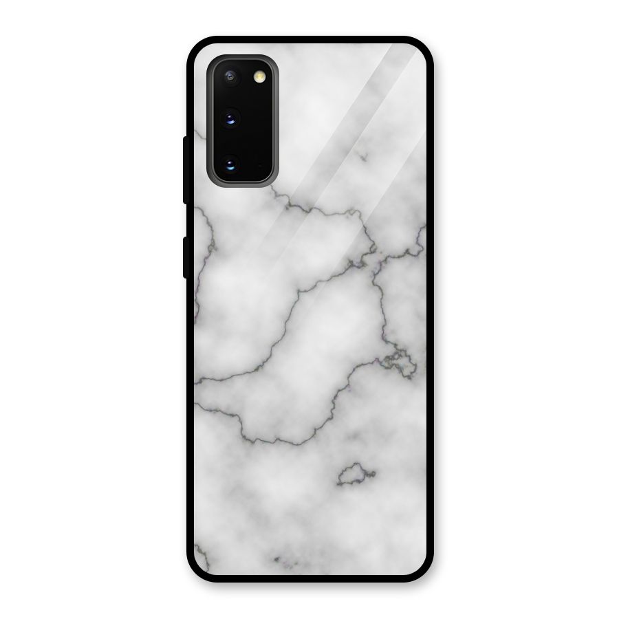 Grey Marble Glass Back Case for Galaxy S20