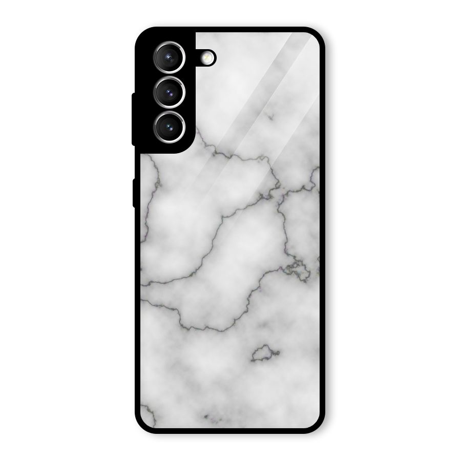 Grey Marble Glass Back Case for Galaxy S21 5G