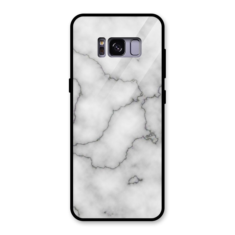 Grey Marble Glass Back Case for Galaxy S8