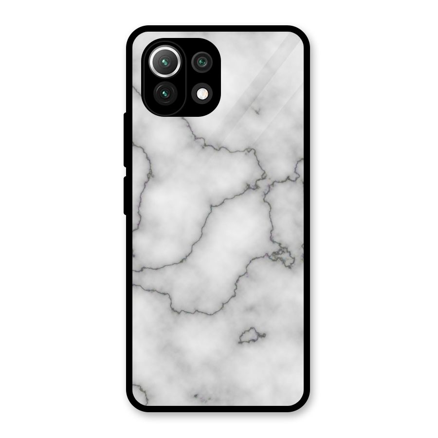 Grey Marble Glass Back Case for Mi 11 Lite