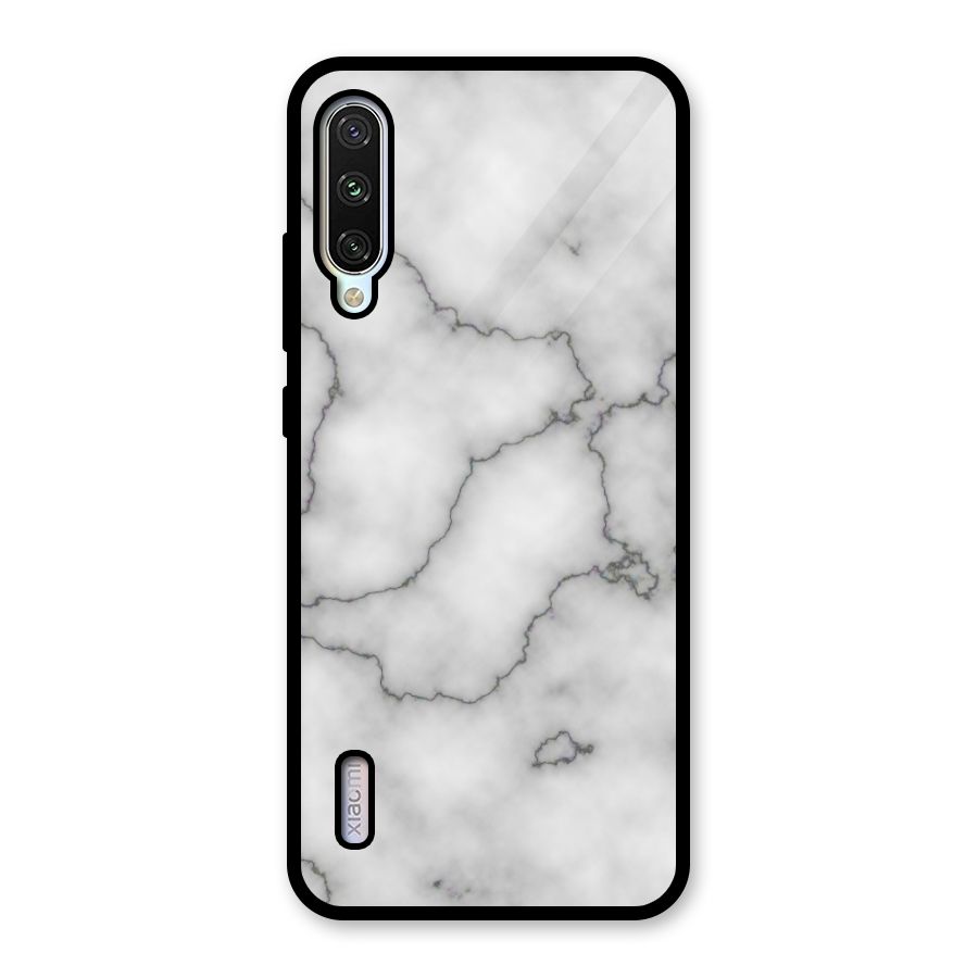 Grey Marble Glass Back Case for Mi A3