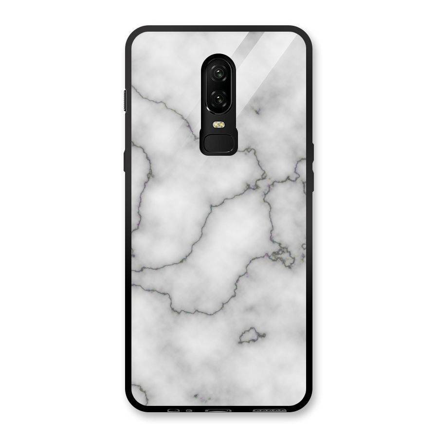 Grey Marble Glass Back Case for OnePlus 6