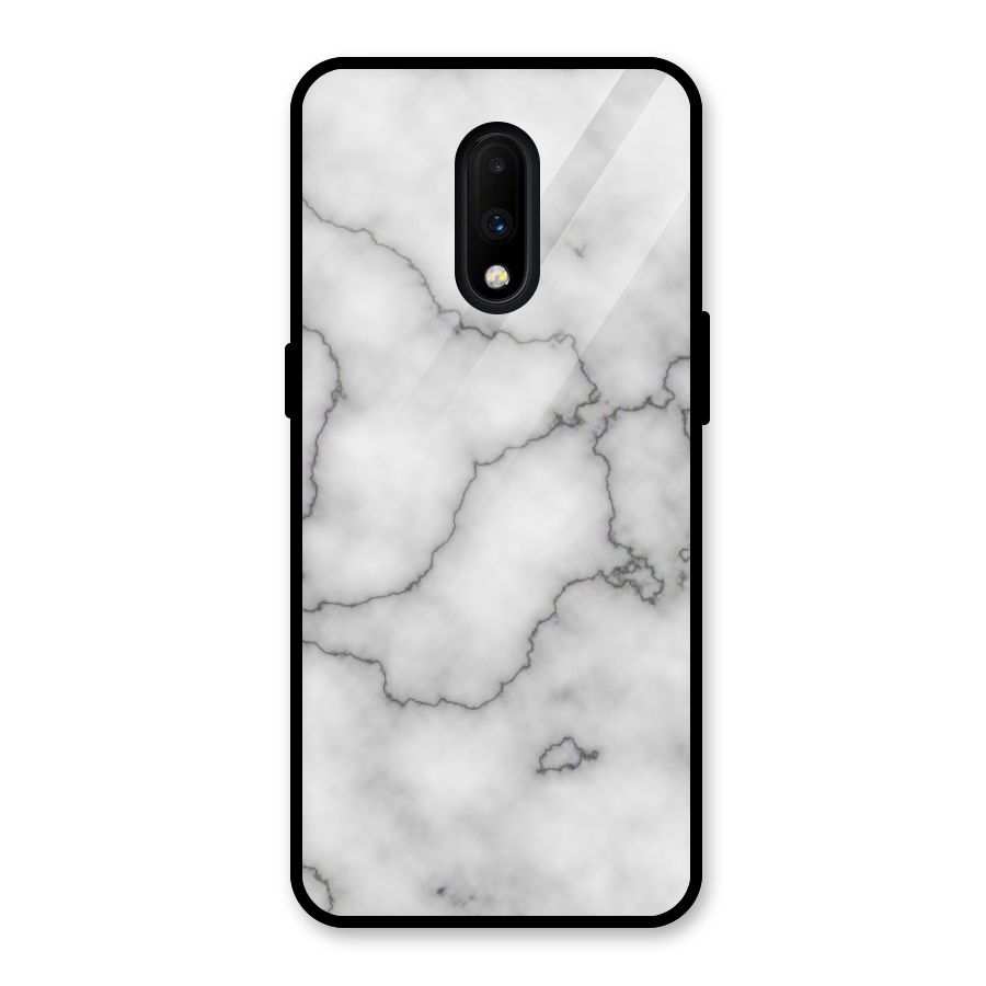 Grey Marble Glass Back Case for OnePlus 7