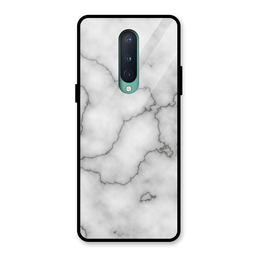 Grey Marble Glass Back Case for OnePlus 8