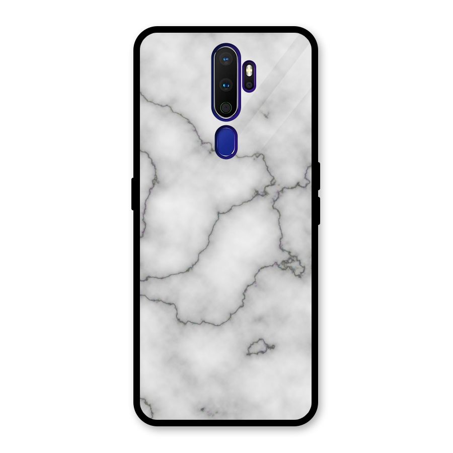 Grey Marble Glass Back Case for Oppo A9 (2020)