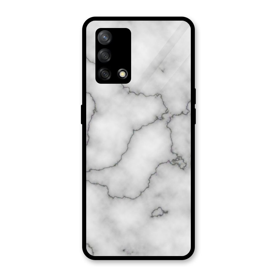 Grey Marble Glass Back Case for Oppo F19