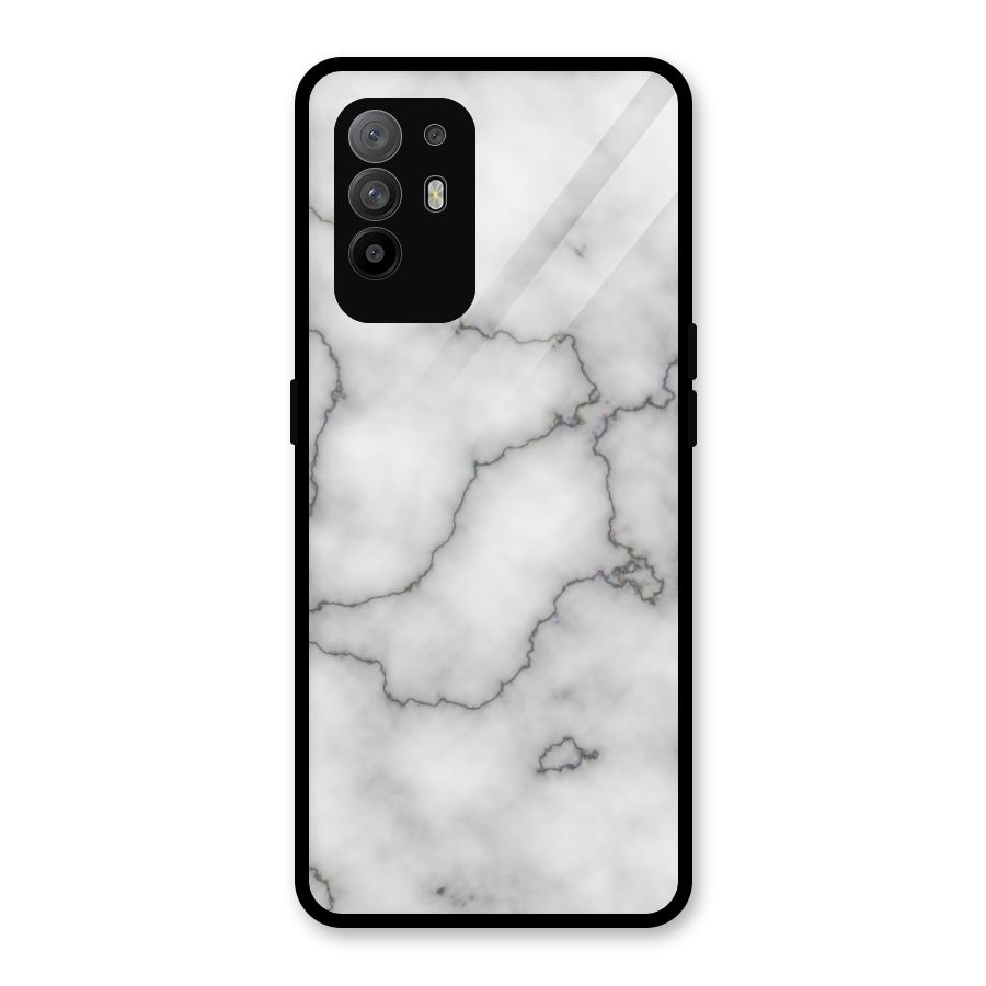 Grey Marble Glass Back Case for Oppo F19 Pro Plus 5G