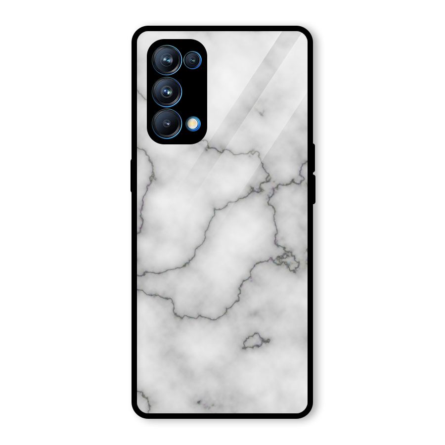 Grey Marble Glass Back Case for Oppo Reno5 Pro 5G