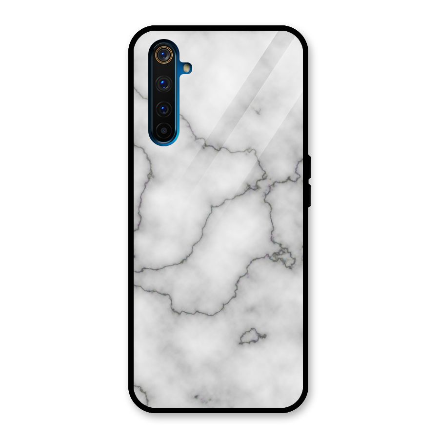 Grey Marble Glass Back Case for Realme 6 Pro
