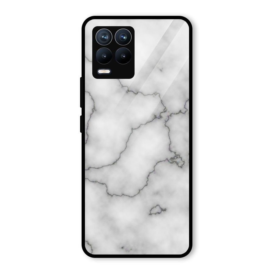 Grey Marble Glass Back Case for Realme 8 Pro