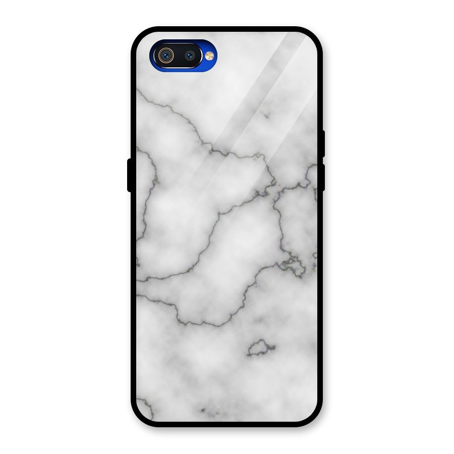 Grey Marble Glass Back Case for Realme C2