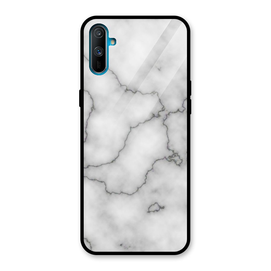 Grey Marble Glass Back Case for Realme C3