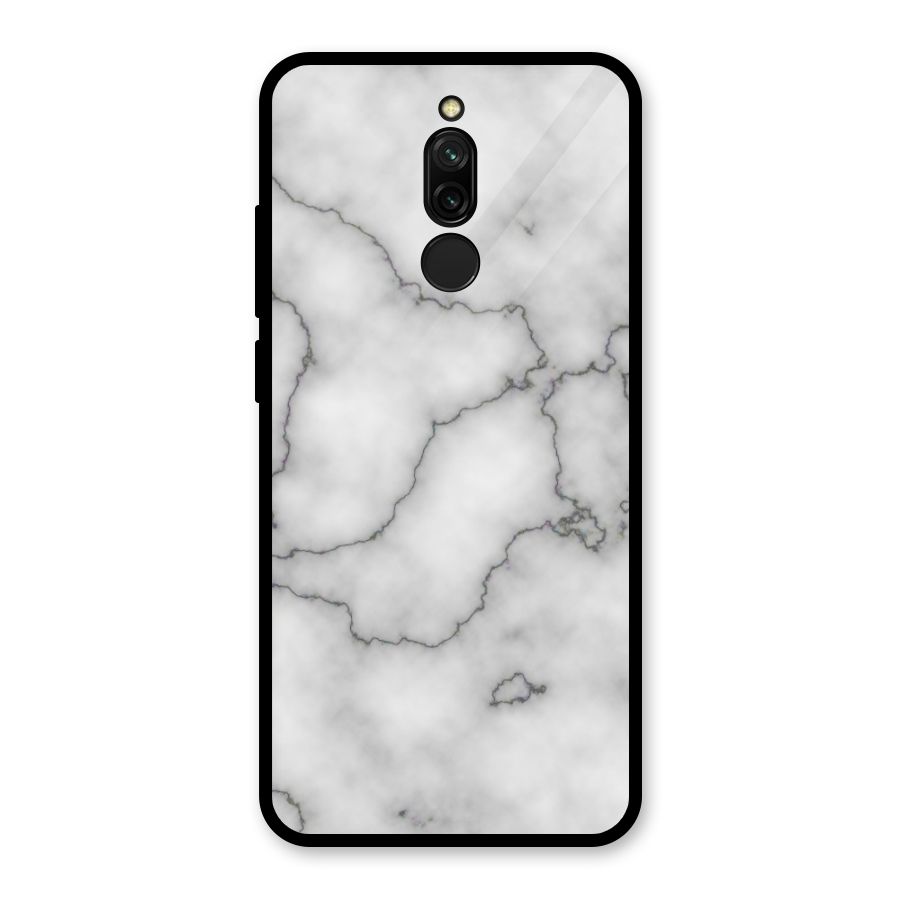 Grey Marble Glass Back Case for Redmi 8