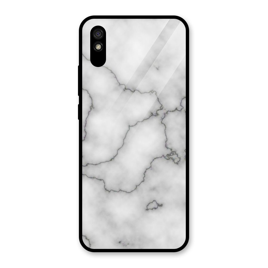 Grey Marble Glass Back Case for Redmi 9A