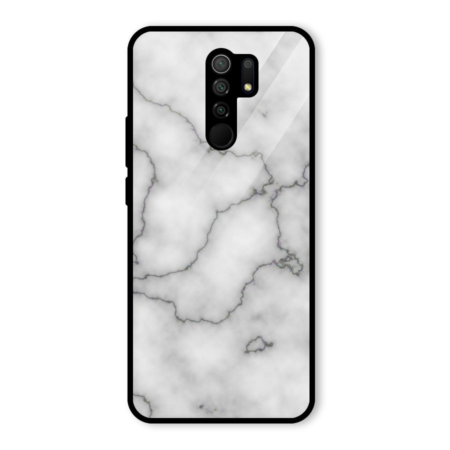 Grey Marble Glass Back Case for Redmi 9 Prime