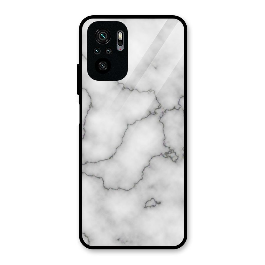 Grey Marble Glass Back Case for Redmi Note 10S