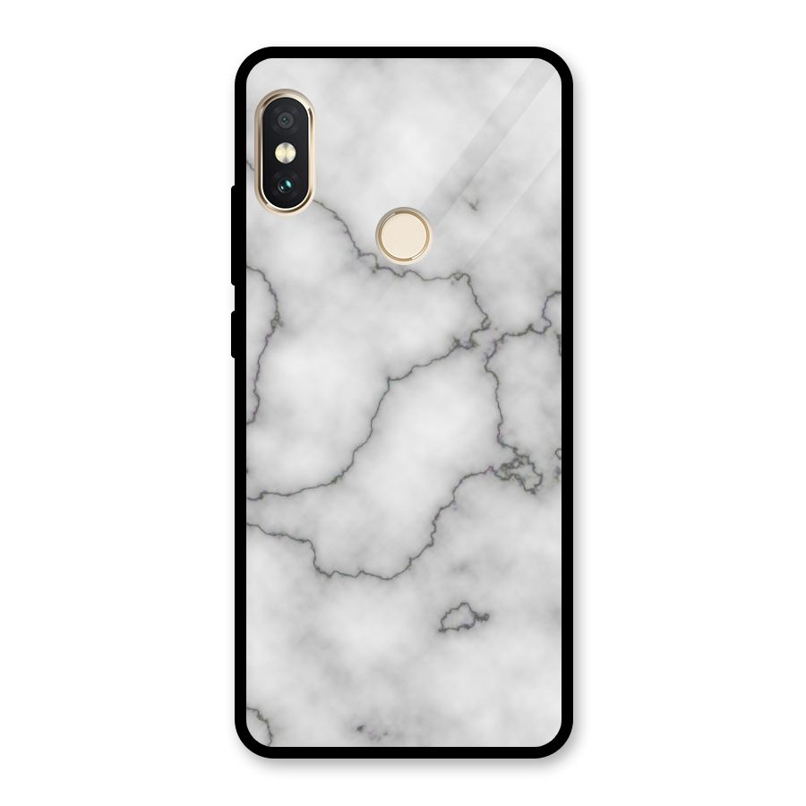Grey Marble Glass Back Case for Redmi Note 5 Pro