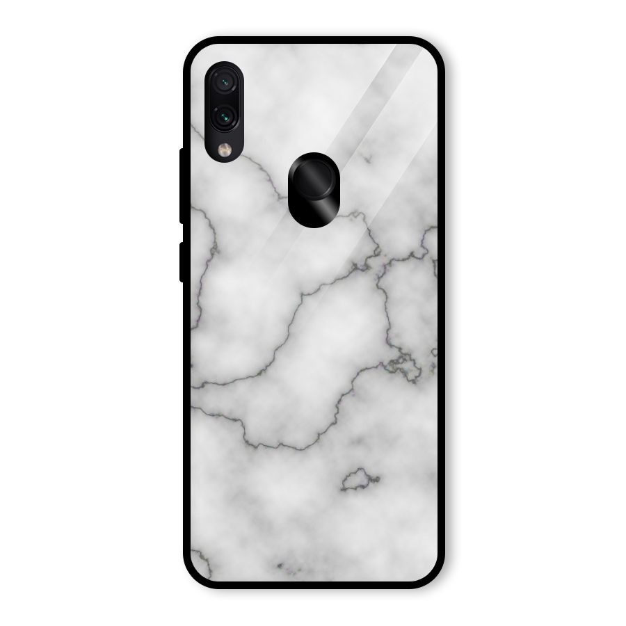 Grey Marble Glass Back Case for Redmi Note 7 Pro
