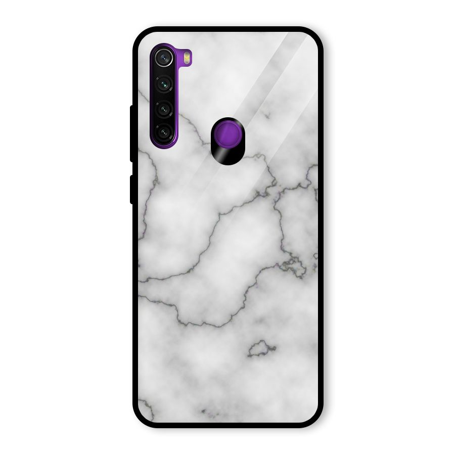 Grey Marble Glass Back Case for Redmi Note 8