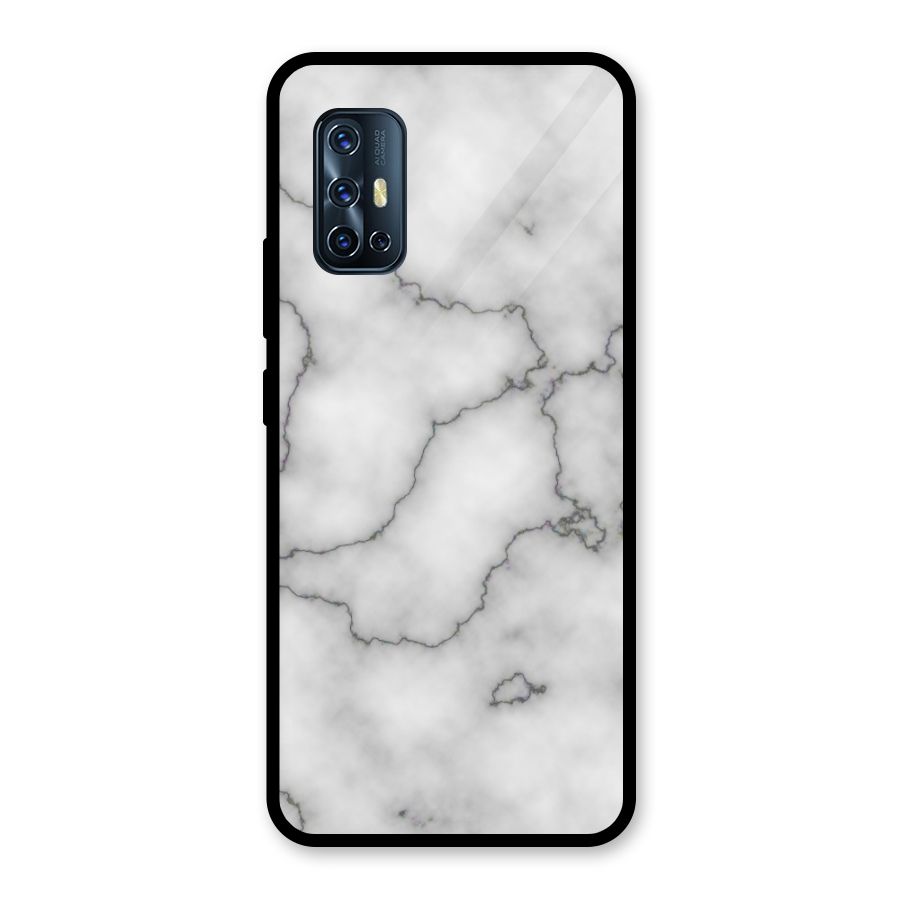 Grey Marble Glass Back Case for Vivo V17