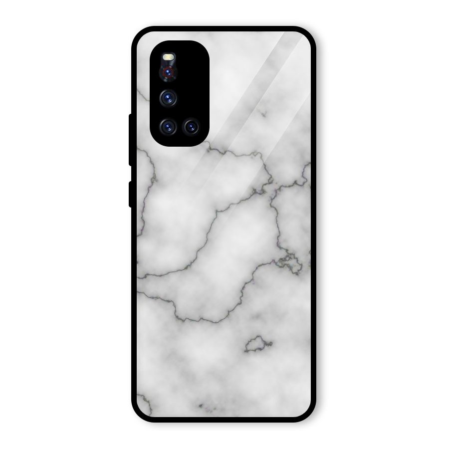Grey Marble Glass Back Case for Vivo V19