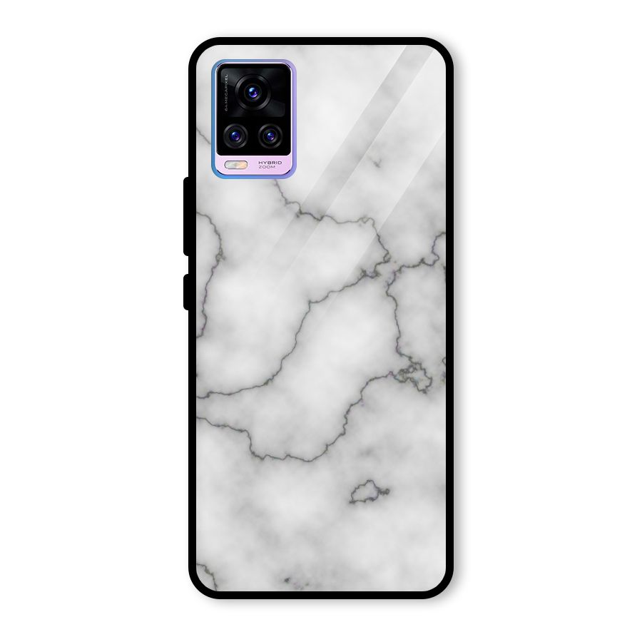 Grey Marble Glass Back Case for Vivo V20 Pro