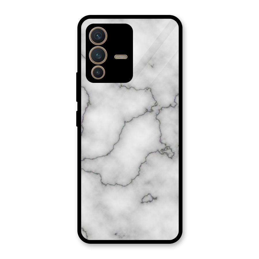 Grey Marble Glass Back Case for Vivo V23 5G