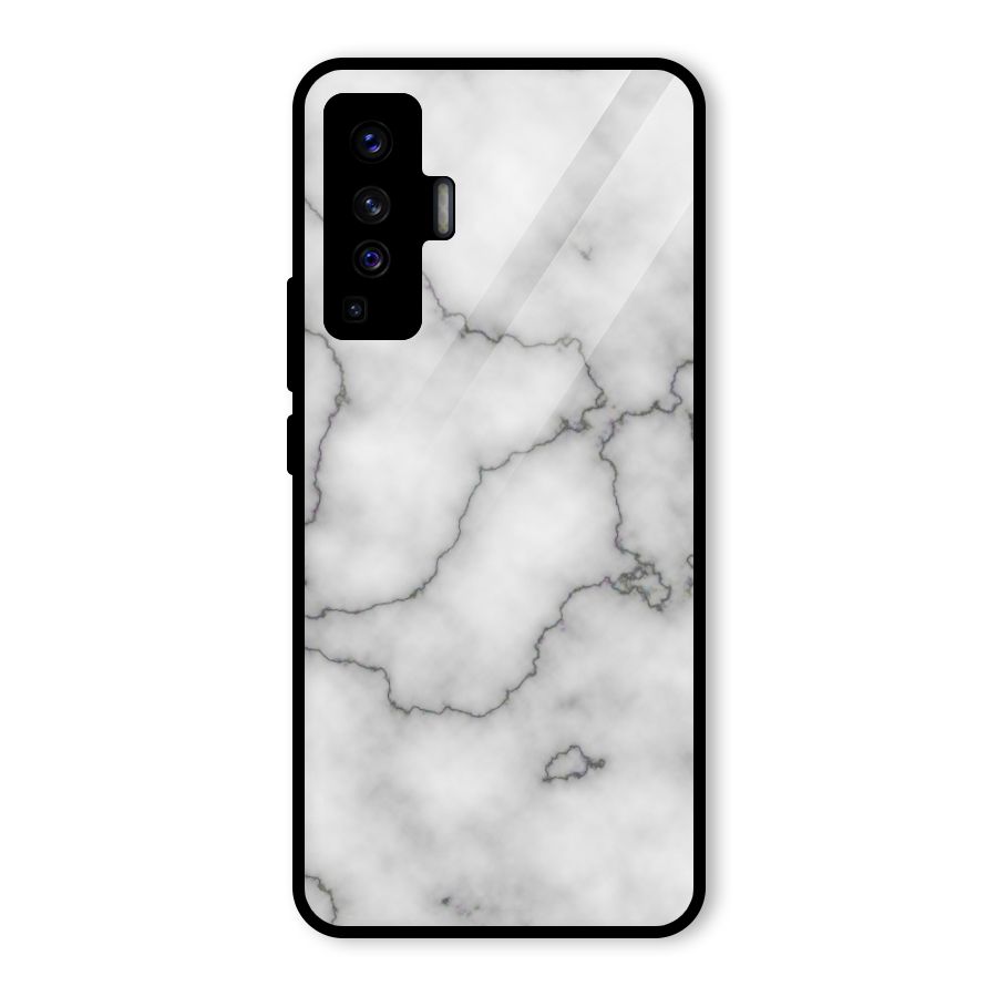 Grey Marble Glass Back Case for Vivo X50