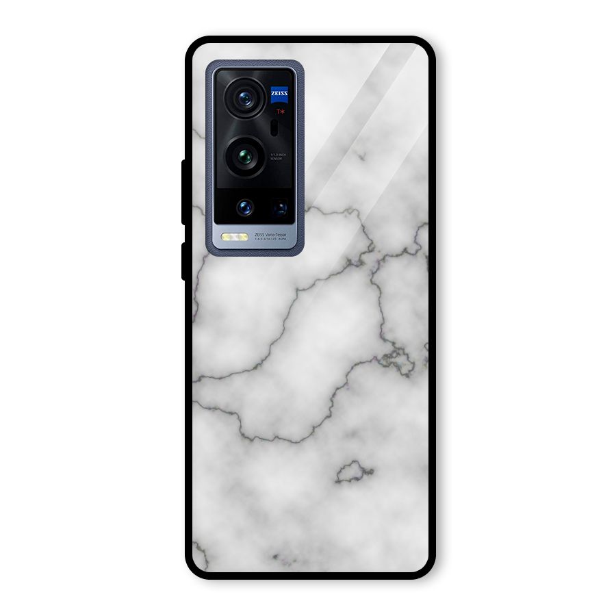 Grey Marble Glass Back Case for Vivo X60 Pro Plus