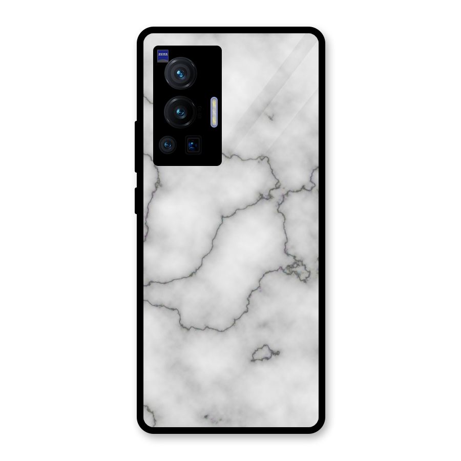 Grey Marble Glass Back Case for Vivo X70 Pro