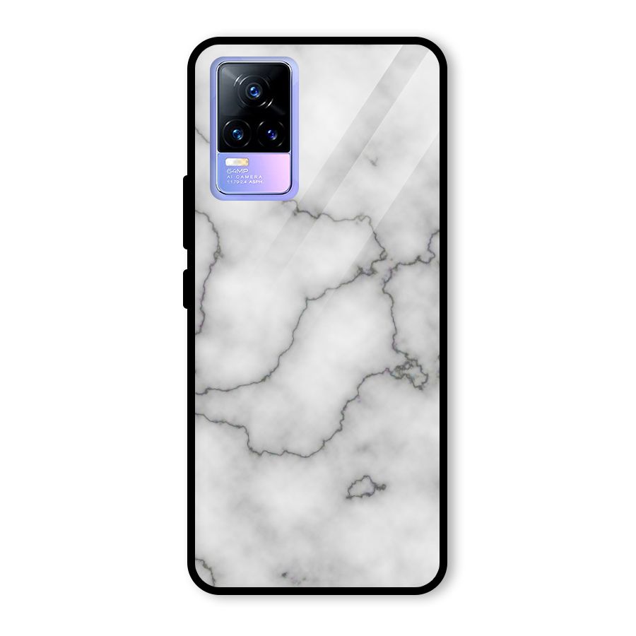 Grey Marble Glass Back Case for Vivo Y73