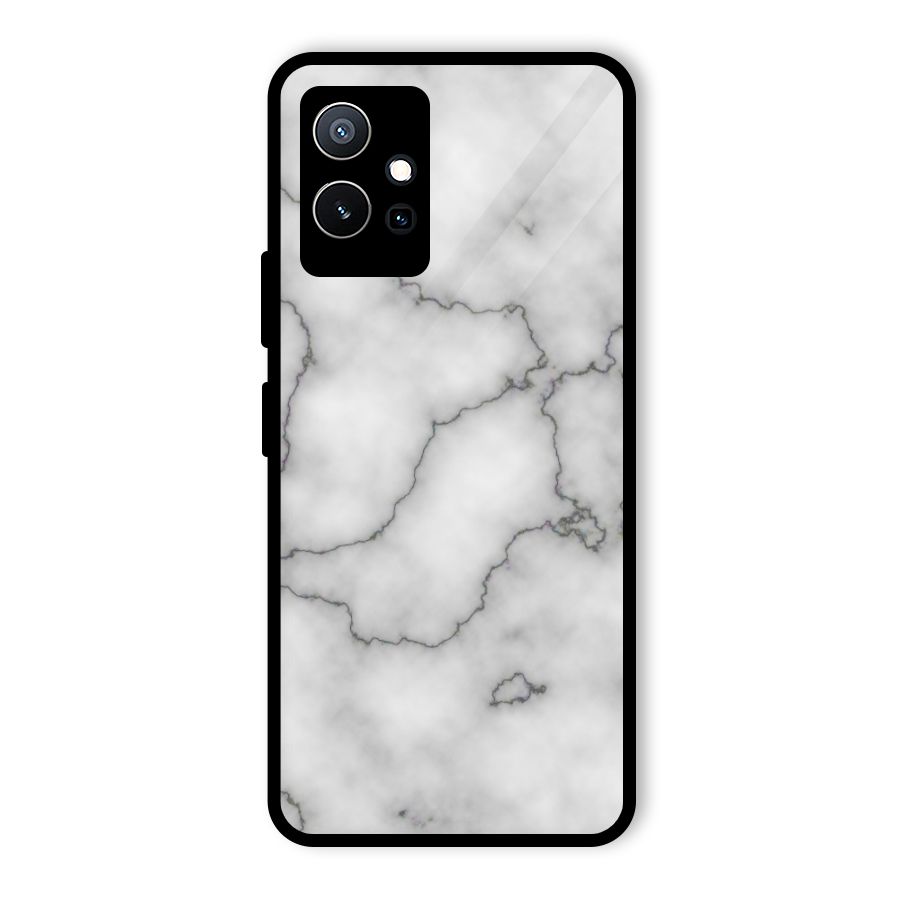 Grey Marble Glass Back Case for Vivo Y75 5G