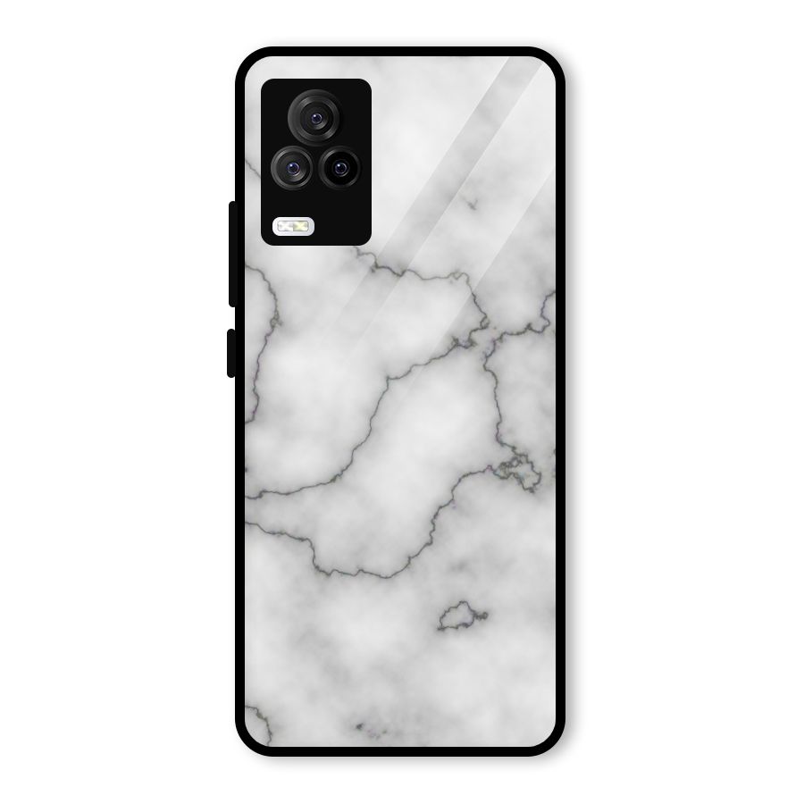 Grey Marble Glass Back Case for Vivo iQOO 7 Legend 5G
